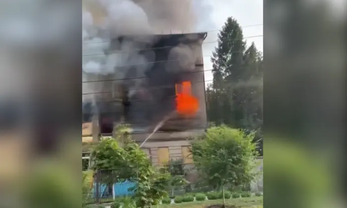 Пожар в ТЦК в Харькове