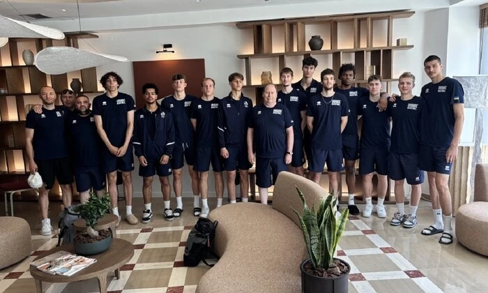 Игроки команды Украины U-20 по баскетболу