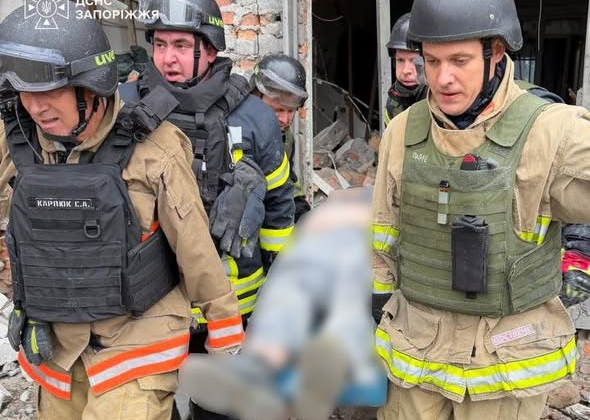Zaporizhia shelled by drones, man killed, women injured