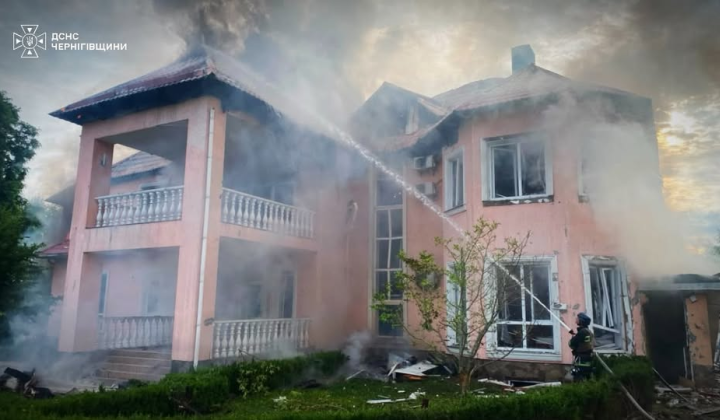 Пожежі в Чернігівщині від атаки дронів