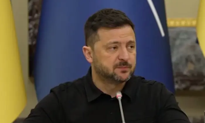 Зеленский во время выступления