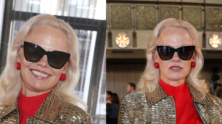 Pamela Anderson at New York Fashion Week