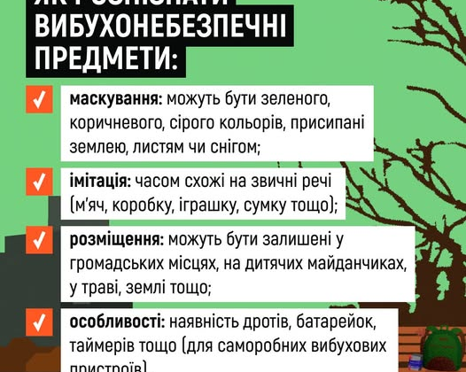 Без світла - ризик вибухонебезпечних предметів