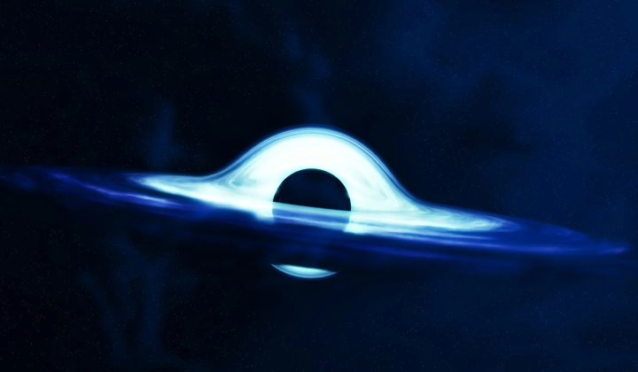 Black hole ejects matter into space