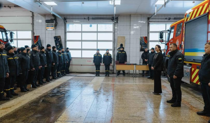 Klymenko and Syvyridenko with the heroes of the Ministry of Internal Affairs