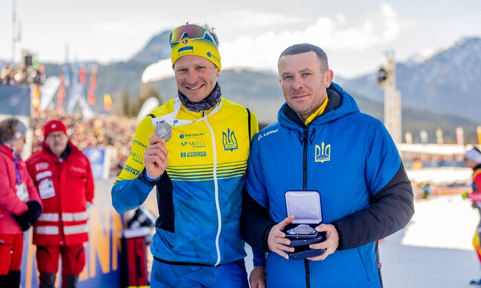 Українські біатлоністи з медаллю світової першості