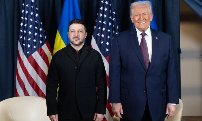 Zelensky and Trump in Davos