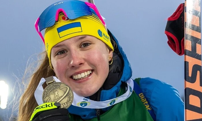 Украинская команда на юниорском чемпионате по биатлону