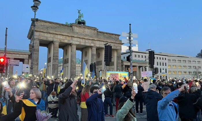 Акция поддержки Украины в Берлине