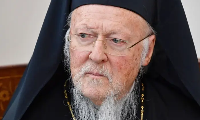 Patriarch Bartholomew during a service