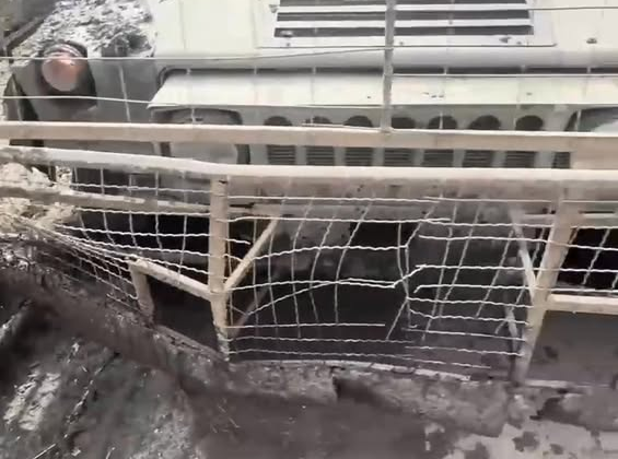 Humvee detected by drone: protective grille saved the crew
