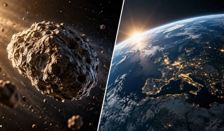 Астероид 2025 UK9 на расстоянии 370 тыс. км