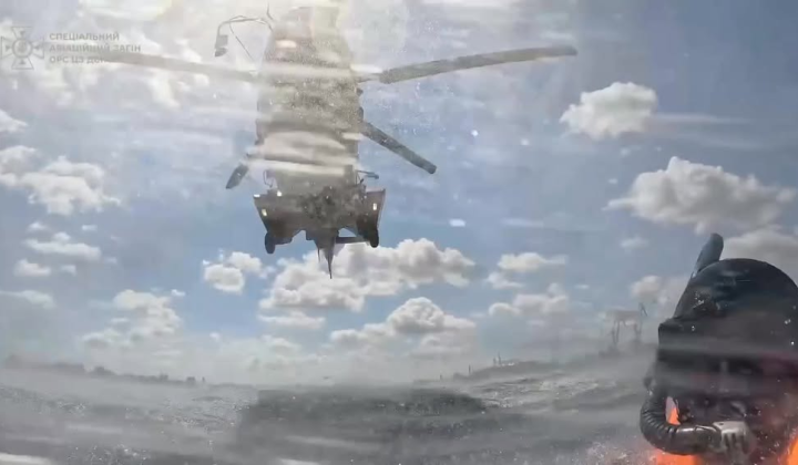 Delta special forces training on water in Cherkasy