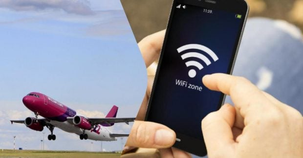 Wizz Air plane with Starlink Wi-Fi