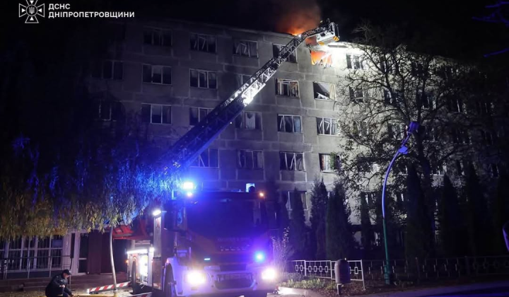 Russian Drone Strike Ignites Dormitory Fire in Dnipro, Injuring Two Teenage Girls