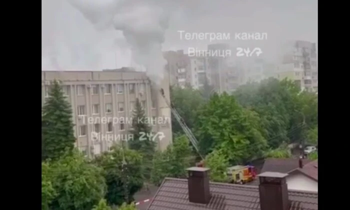 Пожар в ТЦК в Виннице: видео