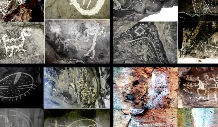 Frescoes with the ruler of the Mesoamerican underworld
