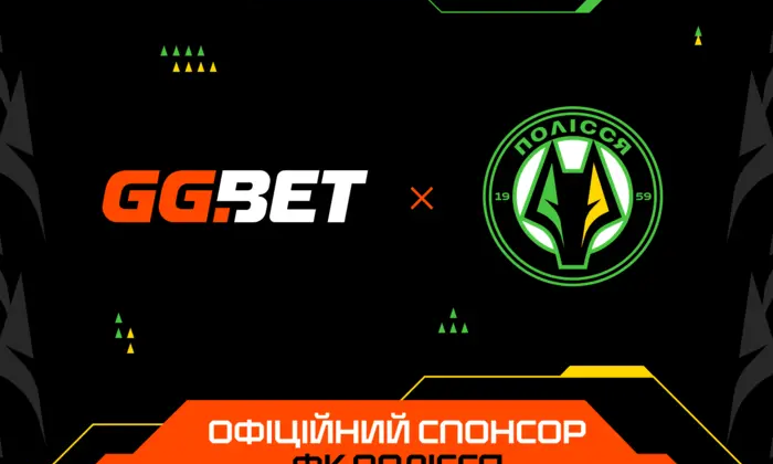 Логотип GGBet на емблемi ФК «Полісся»