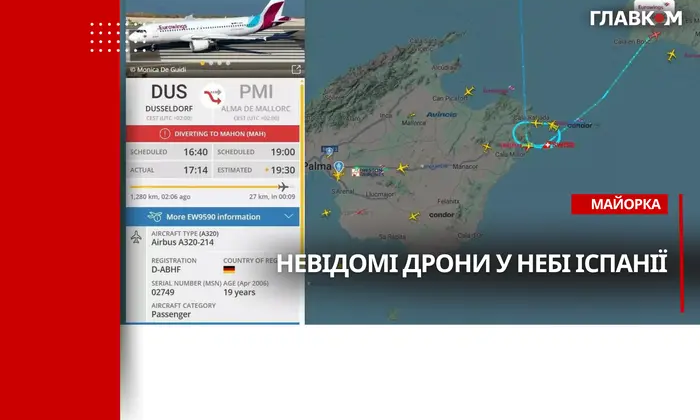 Unknown drone in a European country