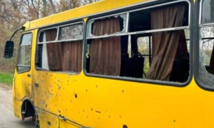 Атака на пассажирский автобус в Херсоне