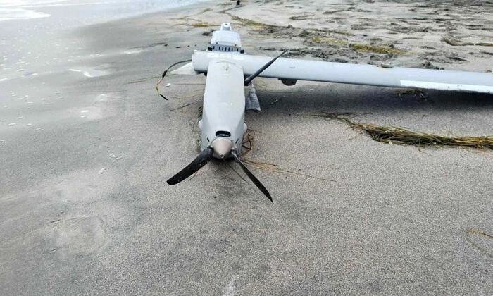 Военный дрон на побережье Черного моря