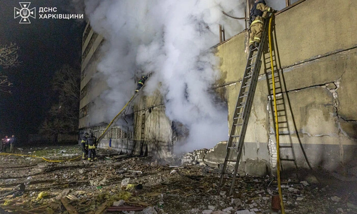 Атака российских дронов в Харькове