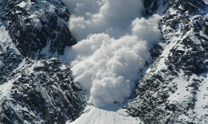 Снігова лавина у Карпатах