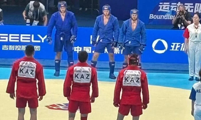 Ukrainian national sambo team won gold
