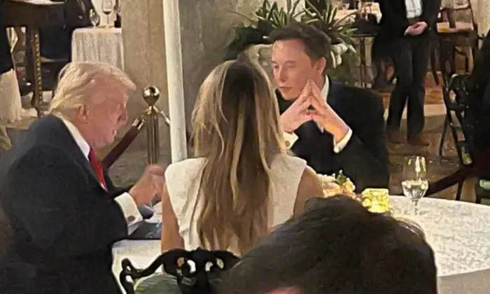 Elon Musk and Donald Trump at the dinner