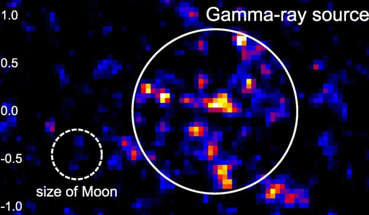 Space positron in the constellation of the Eagle