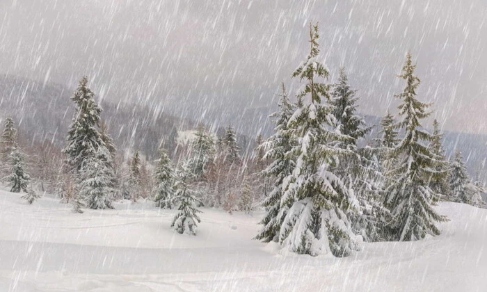 Визуализация метели на западе Украины