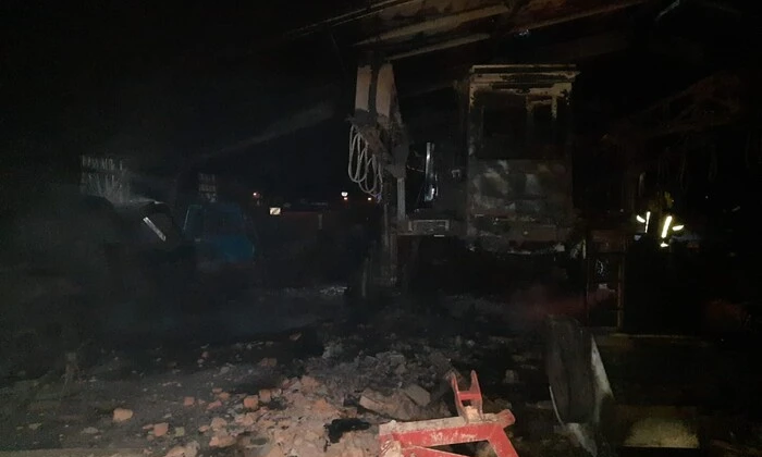 Пожар на предприятии из-за атаки оккупантов