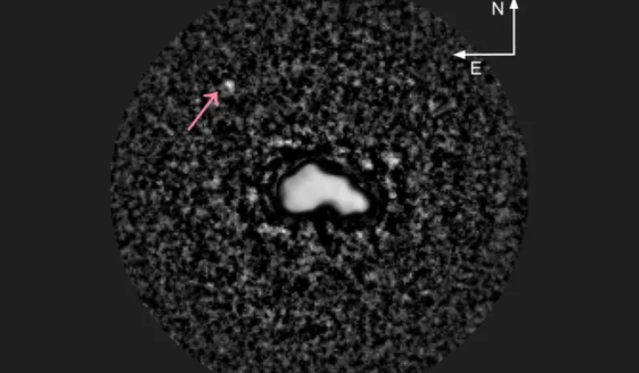 Asteroid with three blades in space