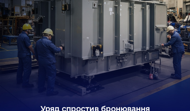 Бронювання працівників для виробників енергообладнання