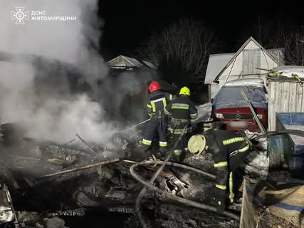 Пожар уничтожил дом на Житомирщине