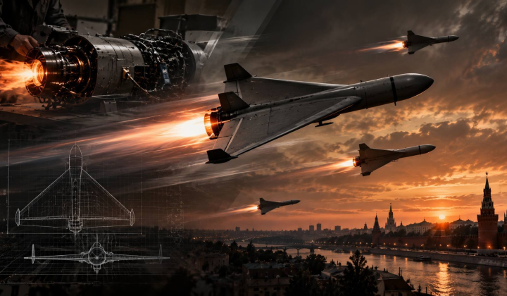 Upgraded reactive strike drones in Russia