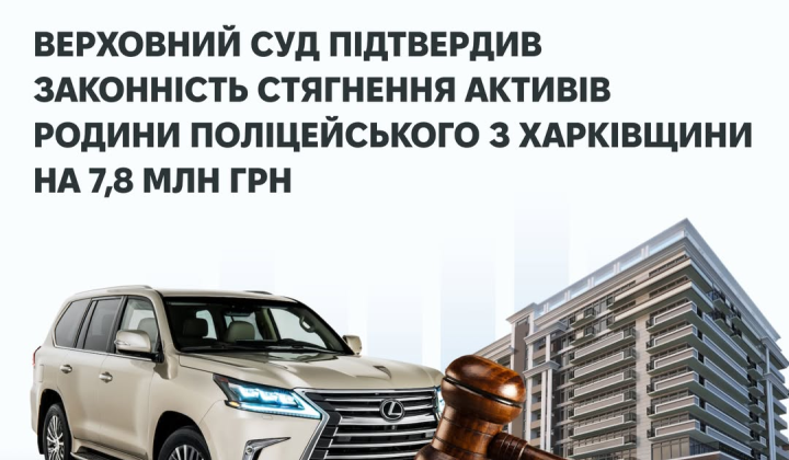 Незаконні активи родини поліцейського на Харківщині