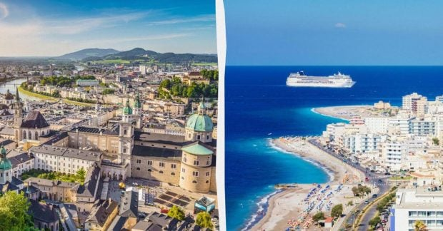 Tourists in Greek region