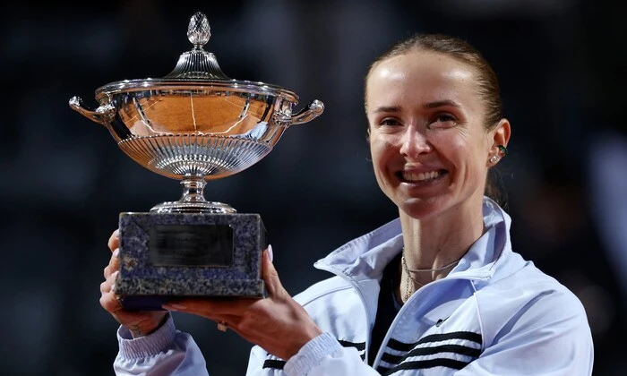 Elina Svitolina playfully answers questions about celebrating victories