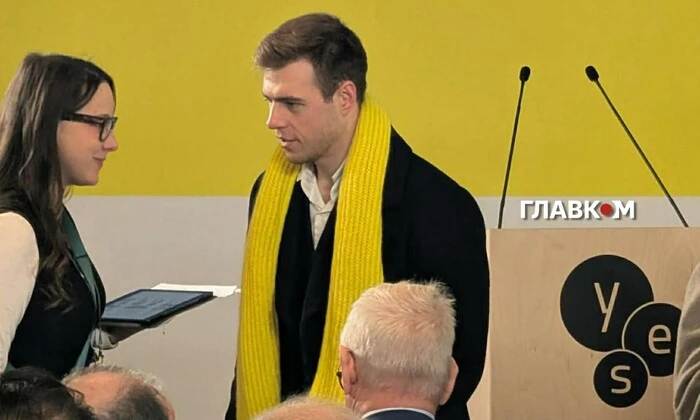 Украинский спортсмен Гераскевич на встрече YES