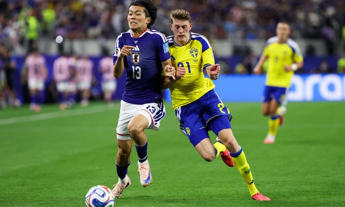 Japan national football team in match
