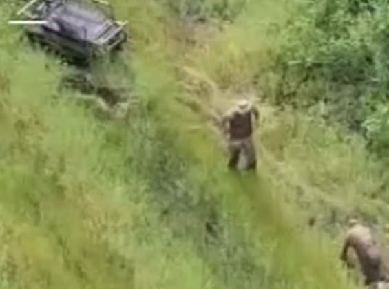 Ukrainian military with ground robots