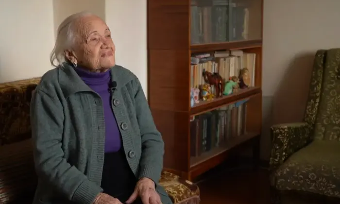 101-летняя разведчица смеется с Путина