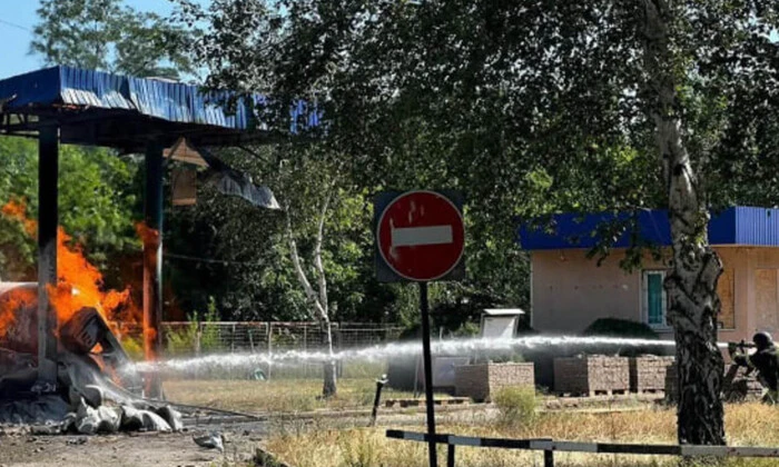 Дрон атакує АЗС у Харкові