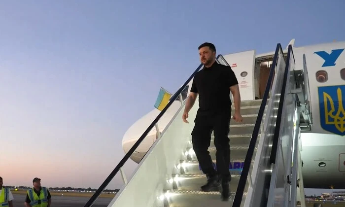 Zelensky and Trump at the meeting