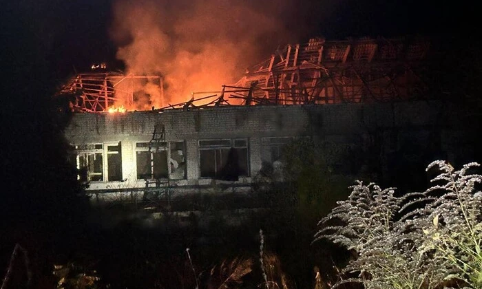 Пожар на базе отдыха в Черниговской области