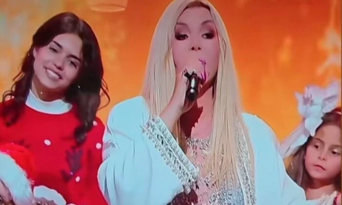 Iryna Bilyk on stage at a concert