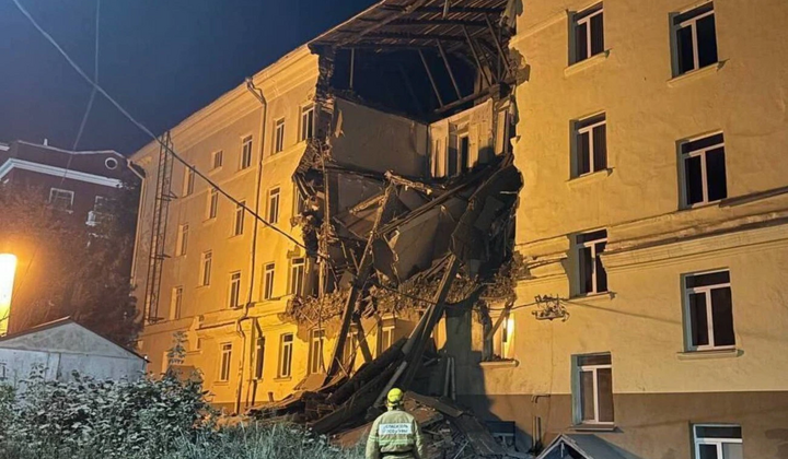 Обвалившийся гуртожиток в Уфі