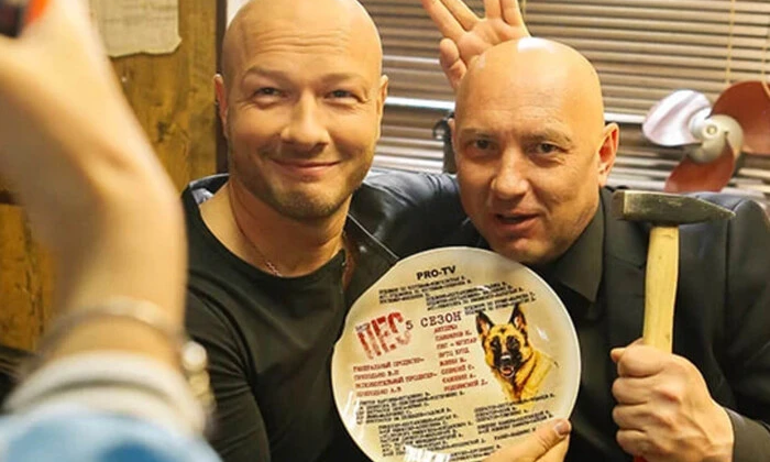 Mikhail Zhonin and Russian actor Panfilov