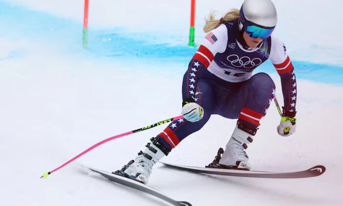Lindsey Vonn after injury at the Olympics